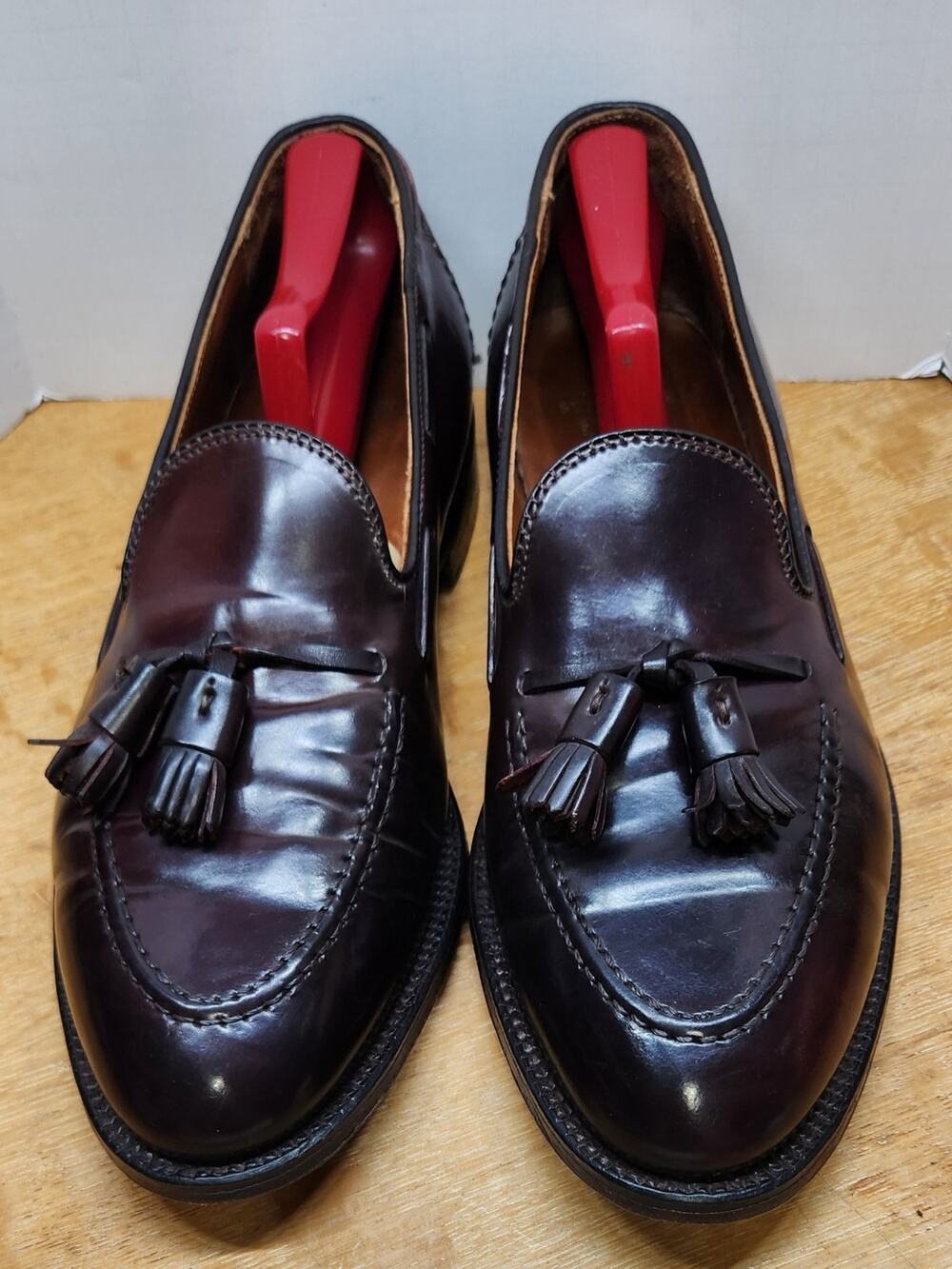 Brooks Brothers X Alden 00031 Color 8 Shell Cordovan Tassel Loafer Men's 10 D